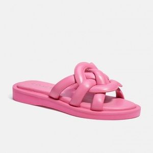 NIB COACH Georgie Leather Sandal - Petunia